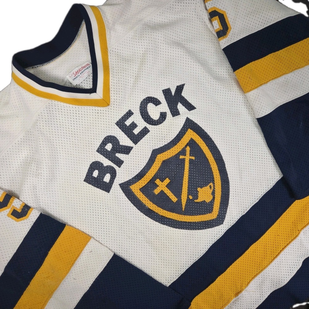 VTG Breck Mustangs PREP Game-Worn Minnesota High School Hockey Jersey #5